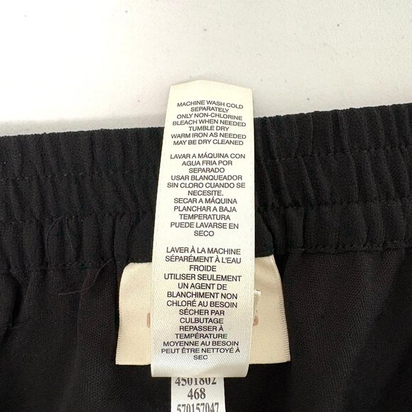 Chicos Accordion Pleat Wide Leg Pants Size 3.5 US XL 18 Black Pull On Palazzo - Picture 7 of 12